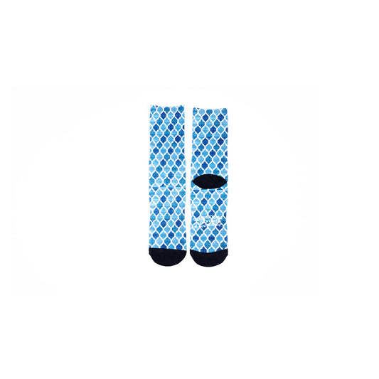 Indian Pattern Digital Print Socks(Aqua)
