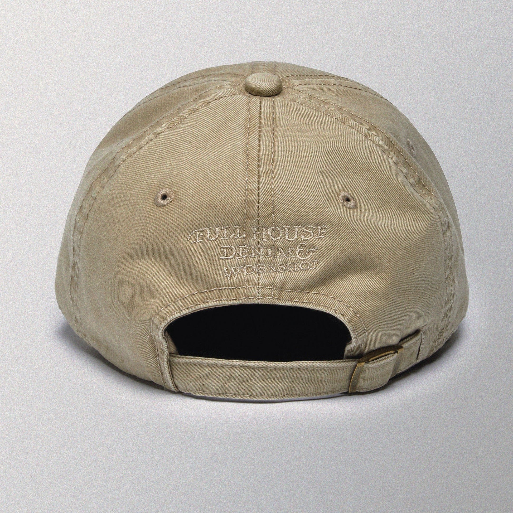 【Khaki】Hold A Full House Washed Cap - Full House Denim & Workshop