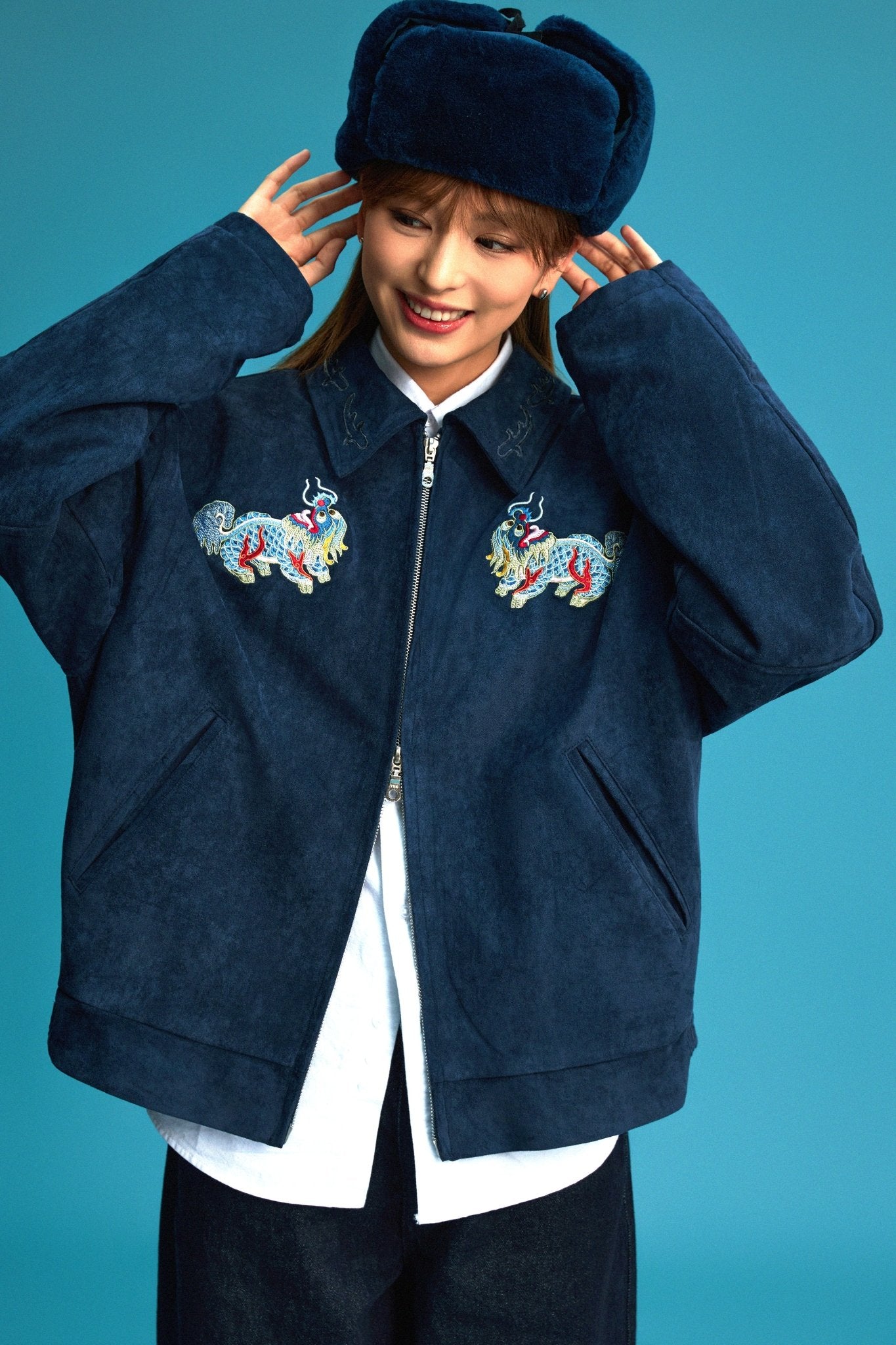 【Limited Edition】限定款 Kei - Leon Embroidery Micro Suede Jacket - Full House Denim & Workshop
