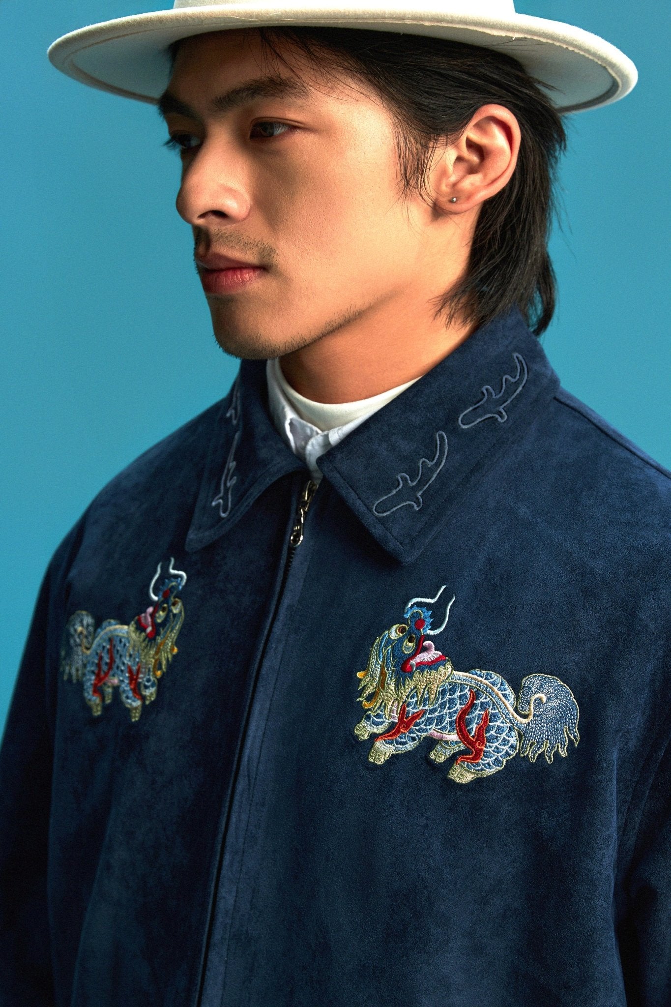 【Limited Edition】限定款 Kei - Leon Embroidery Micro Suede Jacket - Full House Denim & Workshop