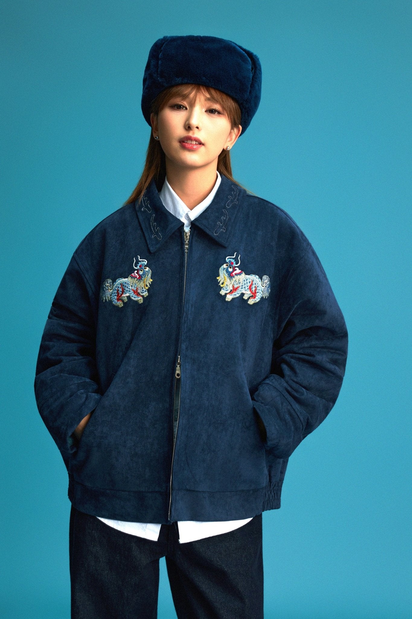 【Limited Edition】限定款 Kei - Leon Embroidery Micro Suede Jacket - Full House Denim & Workshop