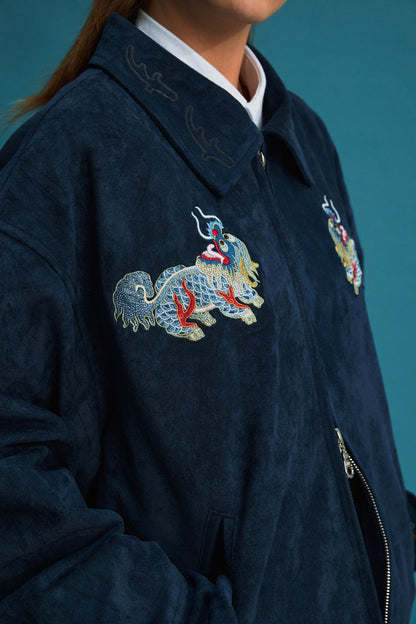 【Limited Edition】限定款 Kei - Leon Embroidery Micro Suede Jacket - Full House Denim & Workshop