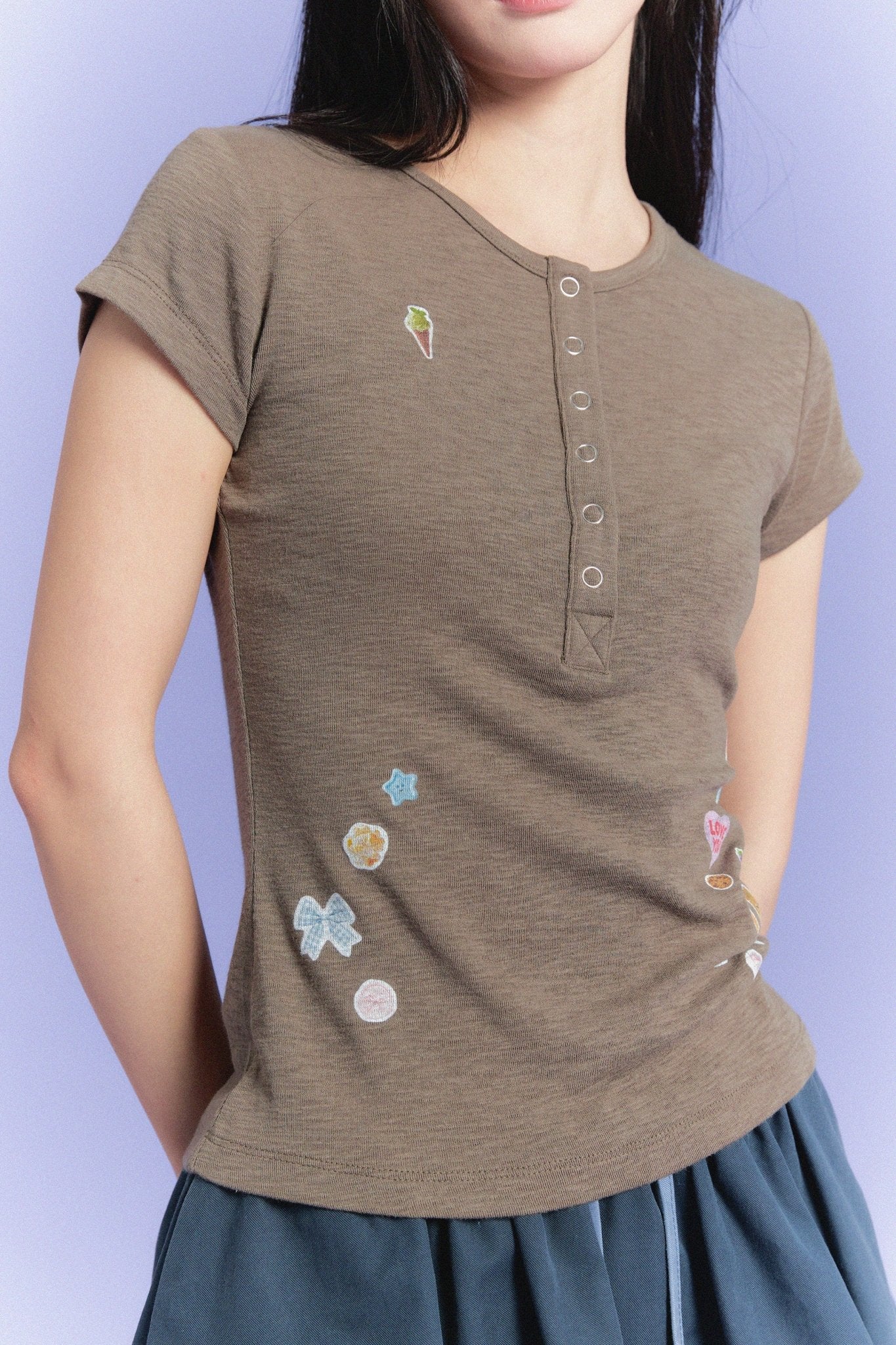 【Limited Edition】限定款 Sticker Enthusiasts Henley T-Shirt - Full House Denim & Workshop