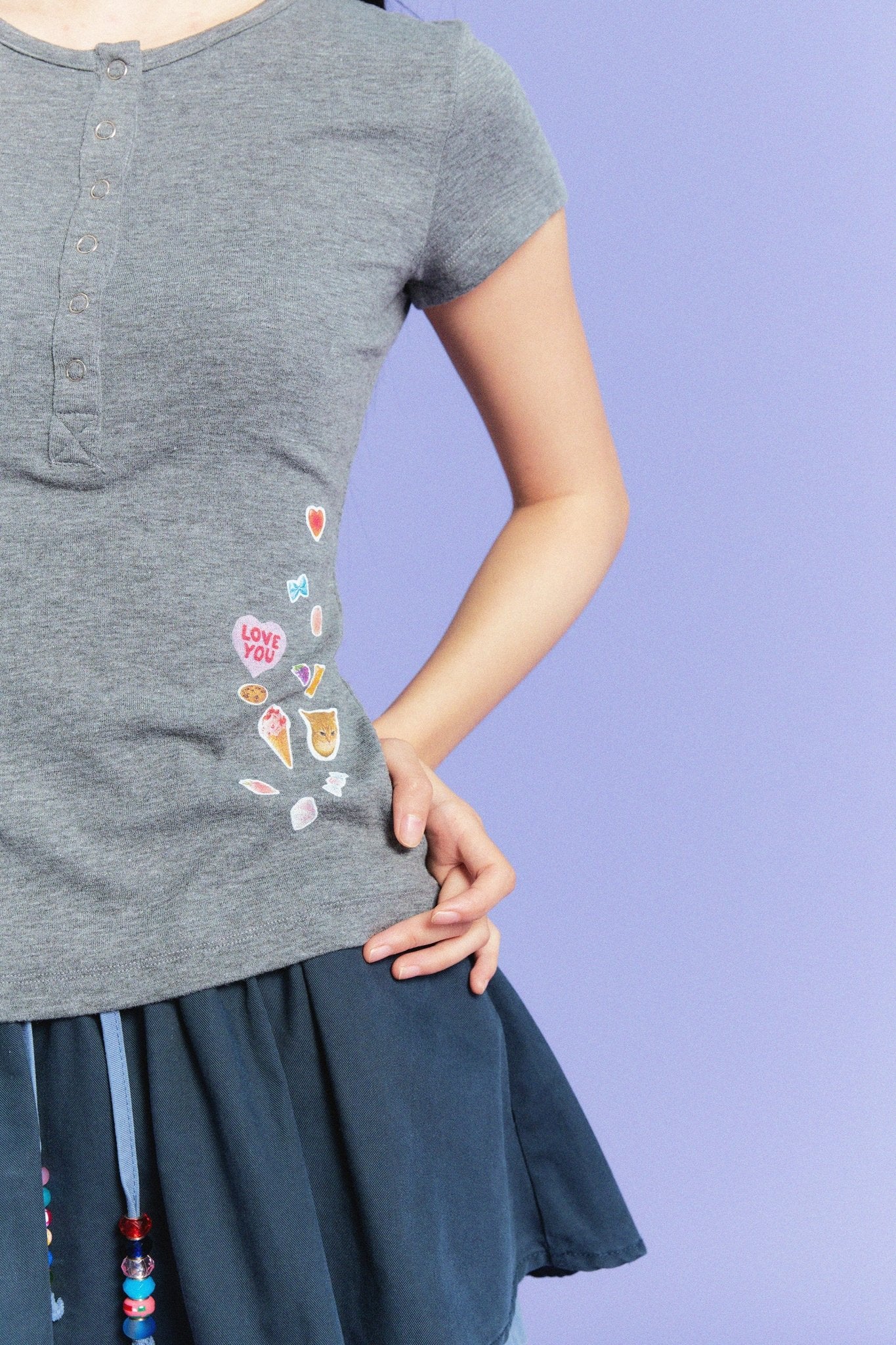 【Limited Edition】限定款 Sticker Enthusiasts Henley T-Shirt - Full House Denim & Workshop