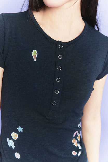 【Limited Edition】限定款 Sticker Enthusiasts Henley T-Shirt - Full House Denim & Workshop