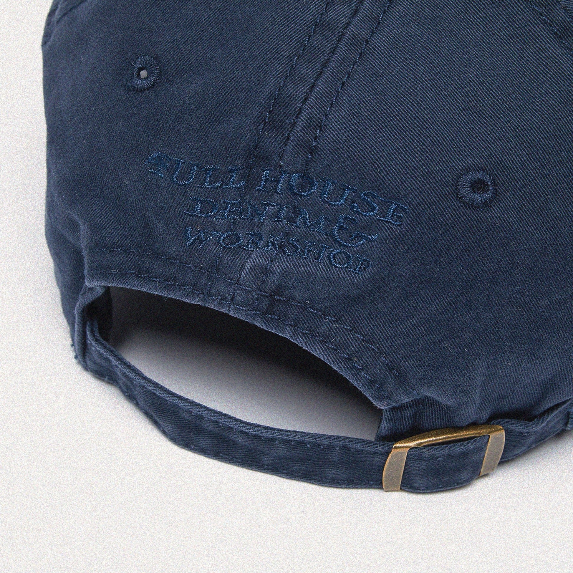 【Navy】Hold A Full House Washed Cap - Full House Denim & Workshop