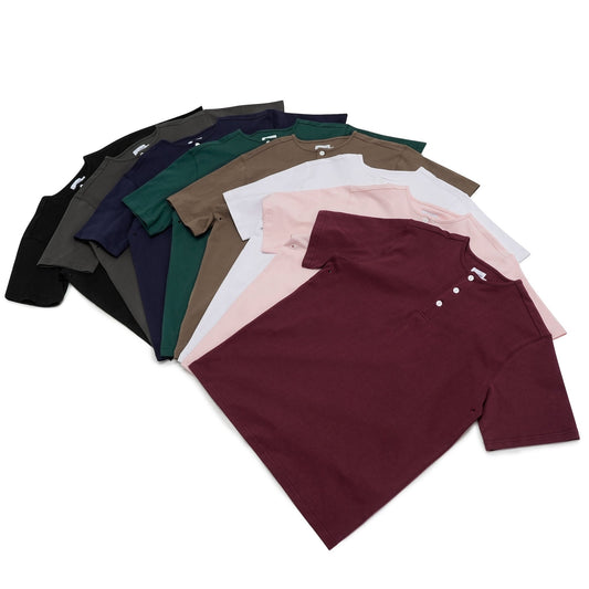 【New Arrival】東瀛八色亨利領T-Shirt【買二送一】Traditional 8 Colors of Japan Henley T-Shirt【Buy 2 Get 1 Free】 - Full House Denim & Workshop