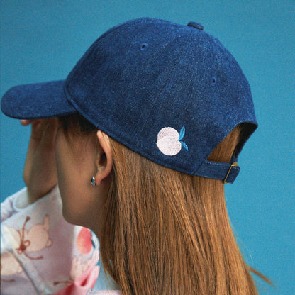 【Once Washed】Rabbit Embroidery Denim Cap - Full House Denim & Workshop