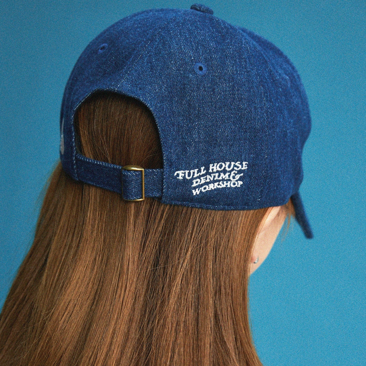 【Once Washed】Rabbit Embroidery Denim Cap - Full House Denim & Workshop