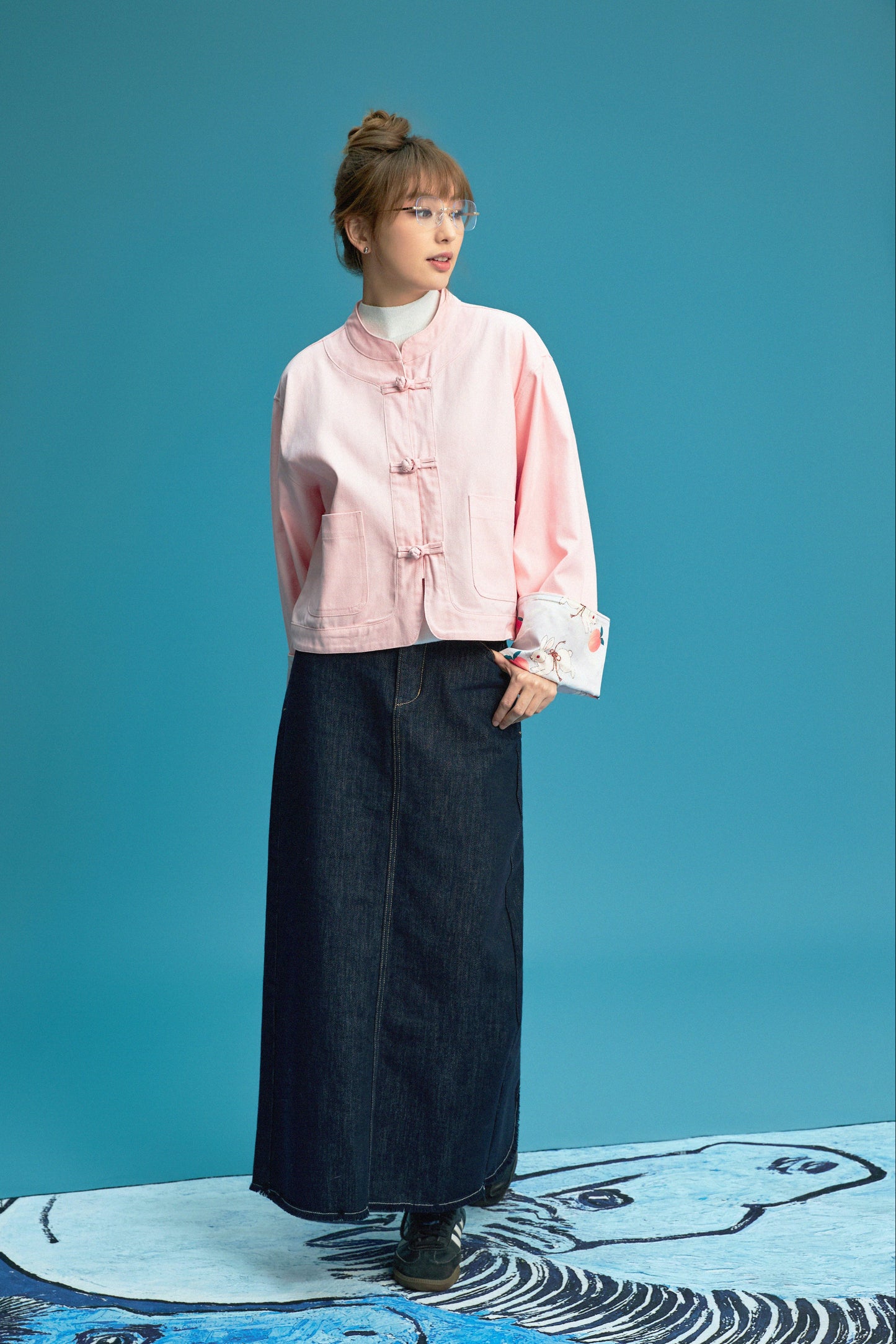 【御所染雪菟】Goshozome Rabbit Denim KF Jacket