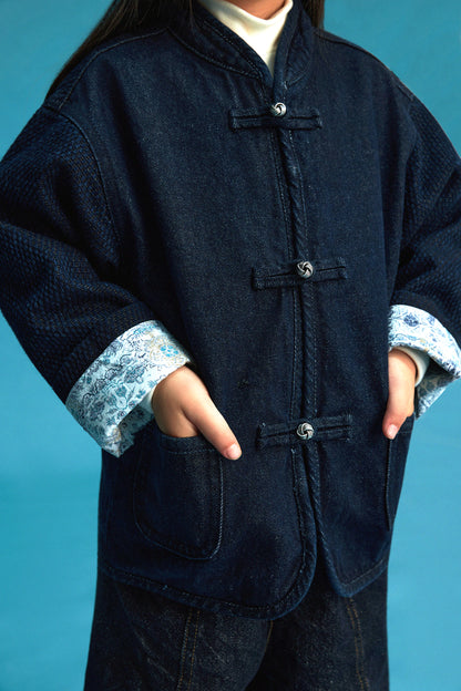 【藍御納戶銀織】Aionando Denim KF Jacket