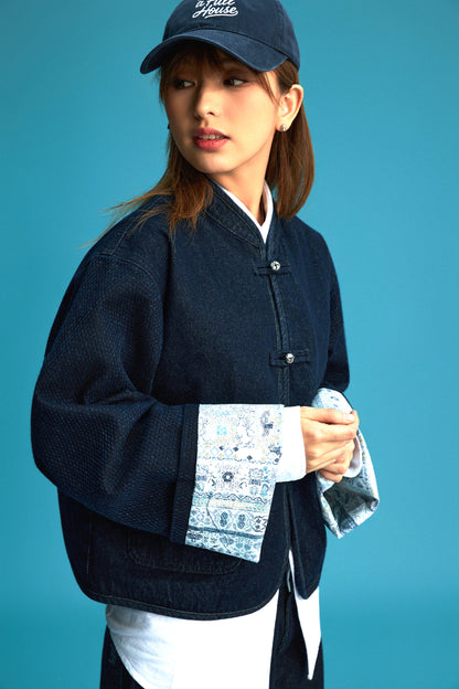 【藍御納戶銀織】Aionando Denim KF Jacket