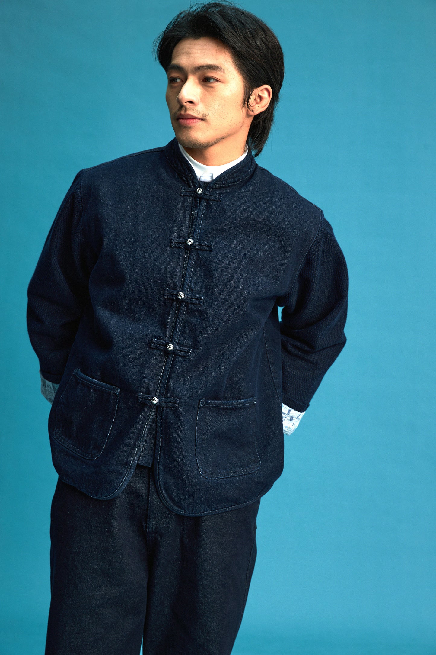 【藍御納戶銀織】Aionando Denim KF Jacket