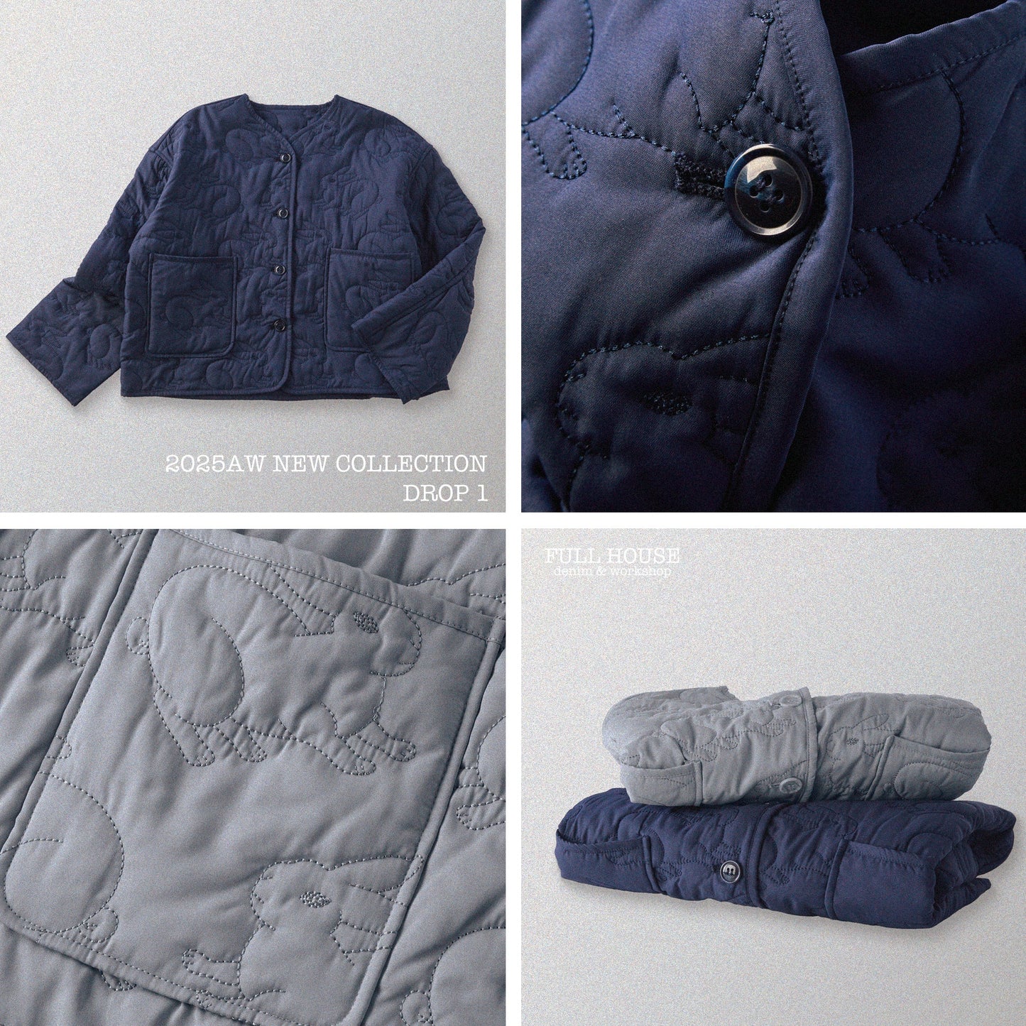 現已開啟訂購【樸渥】兎紋樣絎棉外套 Rabbit Pattern Quilted Jacket - Full House Denim & Workshop