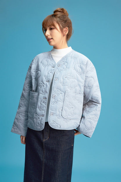 第四輪發售中【樸渥】兎紋樣絎棉外套 Rabbit Pattern Quilted Jacket - Full House Denim & Workshop
