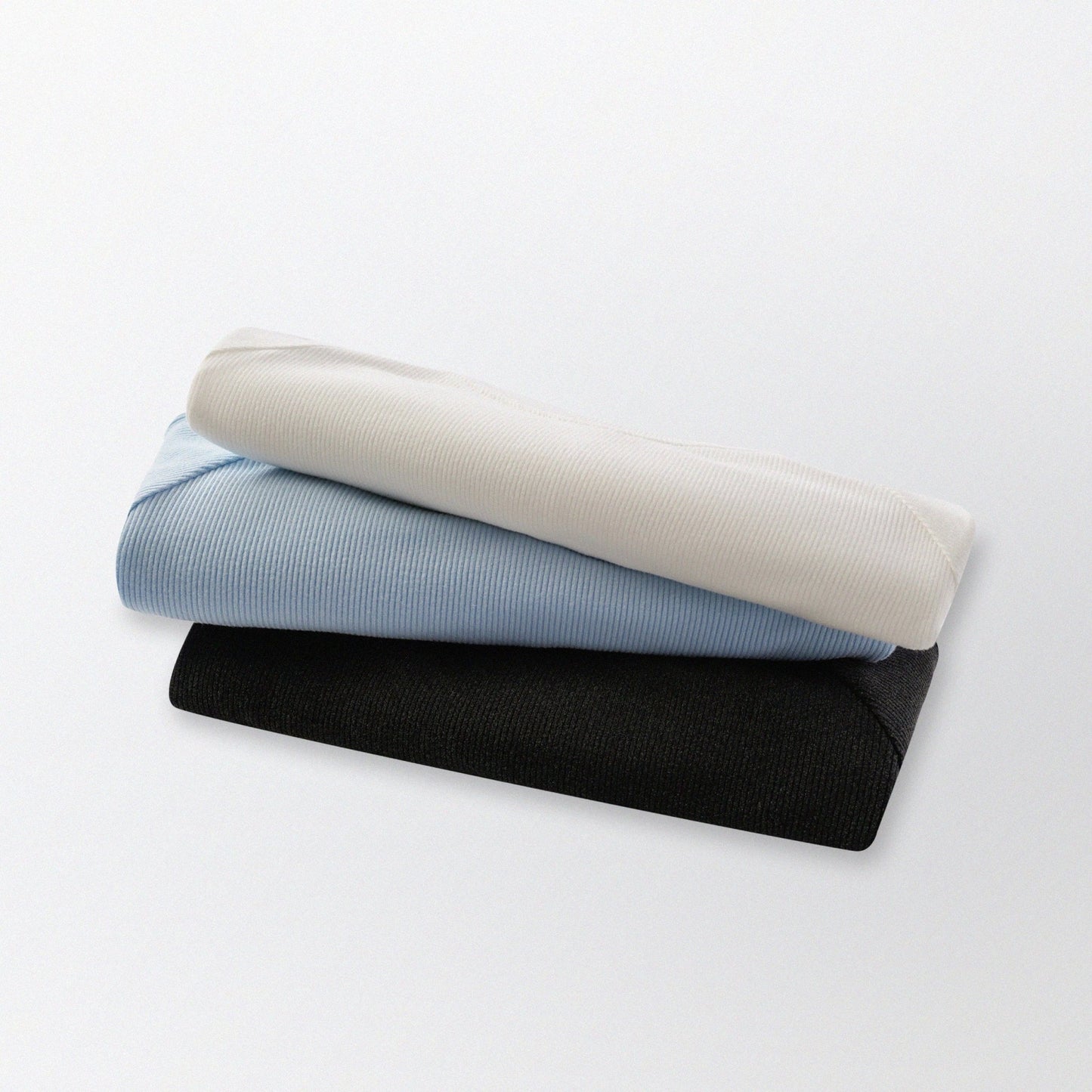 [Shoulder Ver.] Cat‘s Pose Ribbed Raglan T-shirt（Baby Blue） - Full House Denim & Workshop