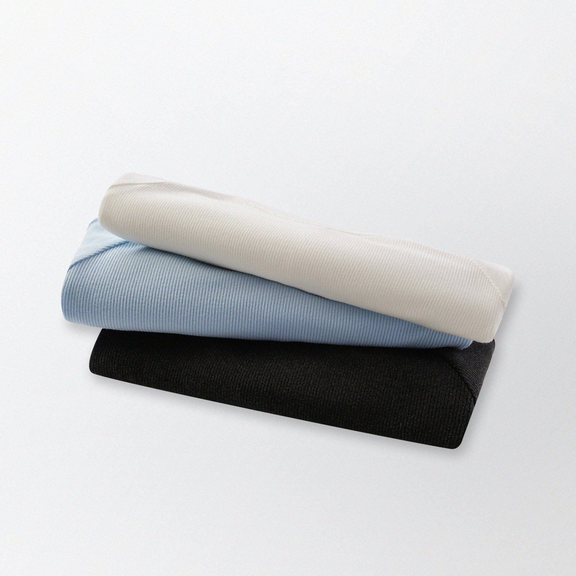 [Shoulder Ver.] Cat‘s Pose Ribbed Raglan T-shirt（Baby Blue） - Full House Denim & Workshop