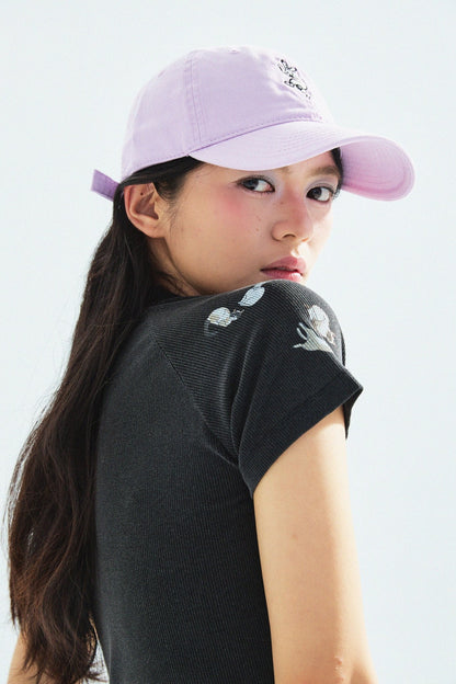 [Shoulder Ver.] Cat‘s Pose Ribbed Raglan T-shirt（Black） - Full House Denim & Workshop