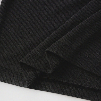 [Shoulder Ver.] Cat‘s Pose Ribbed Raglan T-shirt（Black） - Full House Denim & Workshop
