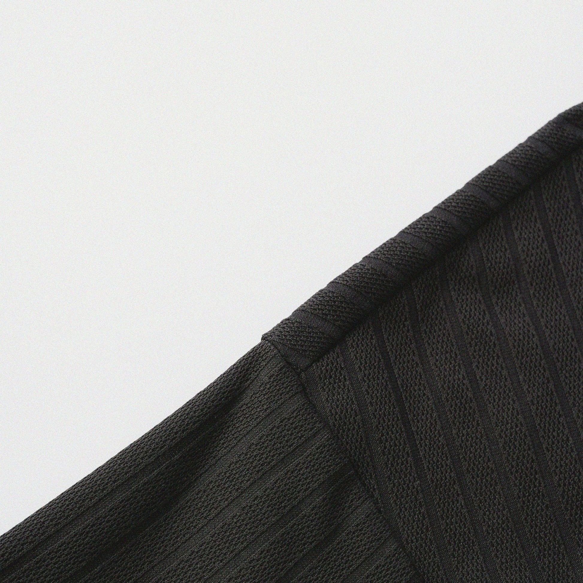 瓦通棉亨利領T-Shirt（純黑）Corrugated Cotton Henley T-Shirt（Black） - Full House Denim & Workshop