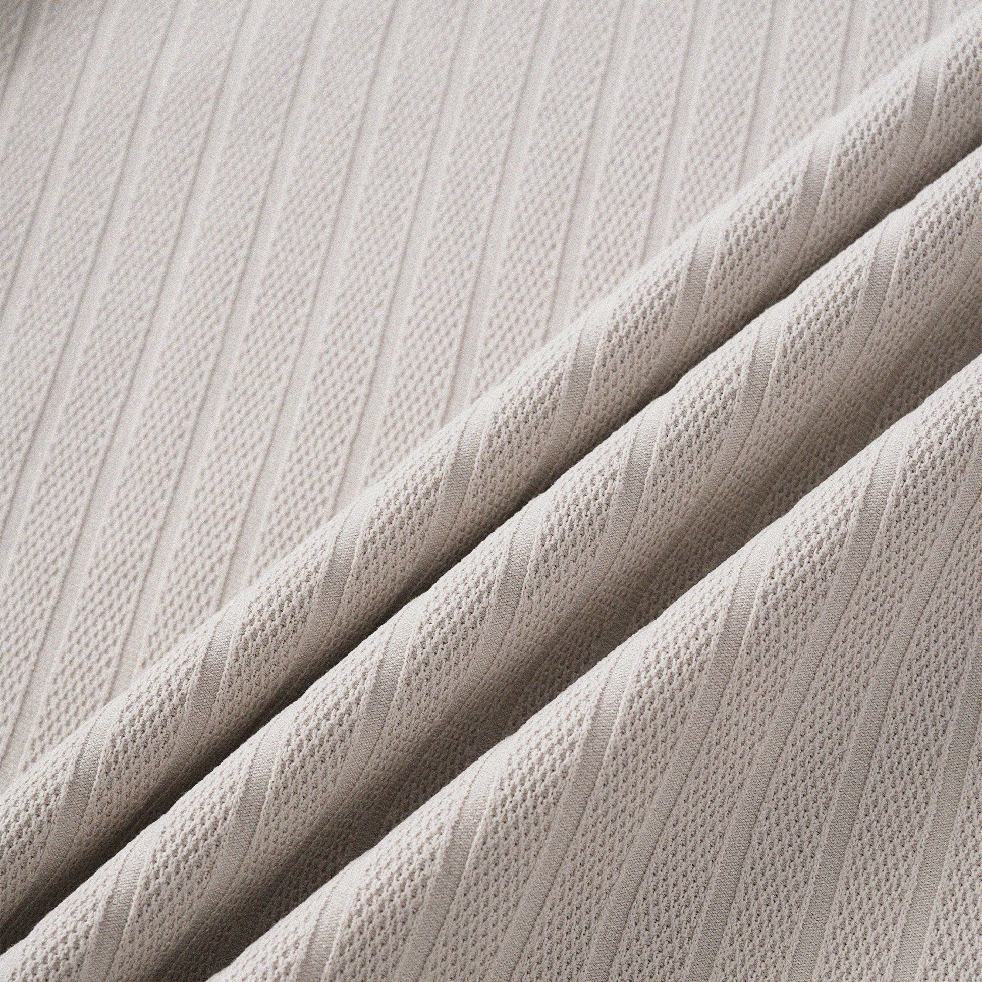 瓦通棉亨利領T-Shirt（象牙白）Corrugated Cotton Henley T-Shirt（Ivory） - Full House Denim & Workshop