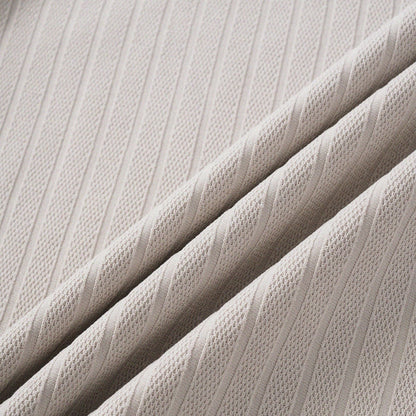 瓦通棉亨利領T-Shirt（象牙白）Corrugated Cotton Henley T-Shirt（Ivory） - Full House Denim & Workshop
