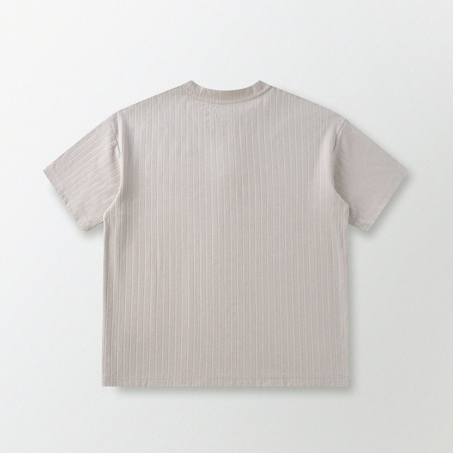 瓦通棉亨利領T-Shirt（象牙白）Corrugated Cotton Henley T-Shirt（Ivory） - Full House Denim & Workshop