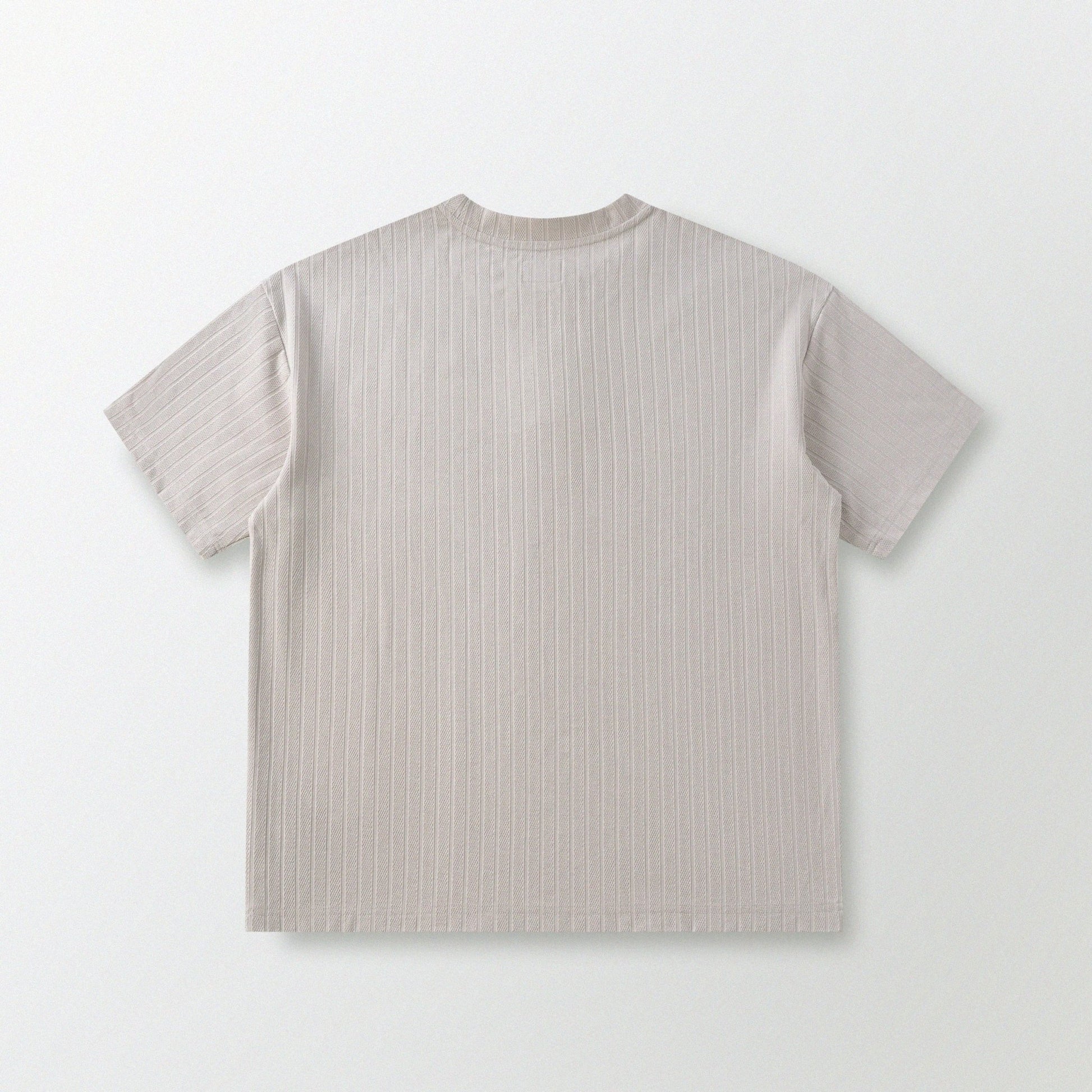 瓦通棉亨利領T-Shirt（象牙白）Corrugated Cotton Henley T-Shirt（Ivory） - Full House Denim & Workshop