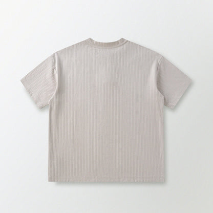 瓦通棉亨利領T-Shirt（象牙白）Corrugated Cotton Henley T-Shirt（Ivory） - Full House Denim & Workshop