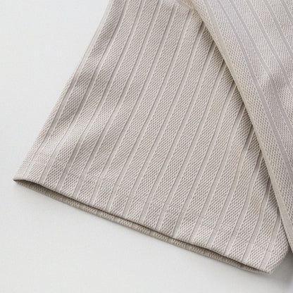 瓦通棉亨利領T-Shirt（象牙白）Corrugated Cotton Henley T-Shirt（Ivory） - Full House Denim & Workshop