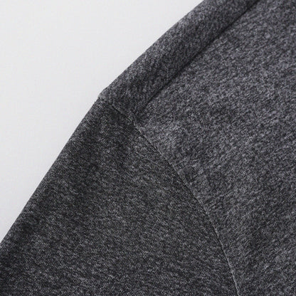 胡椒鹽冷感亨利領T-Shirt（黑色）Salt & Pepper Cooling Henley T-Shirt（Black） - Full House Denim & Workshop
