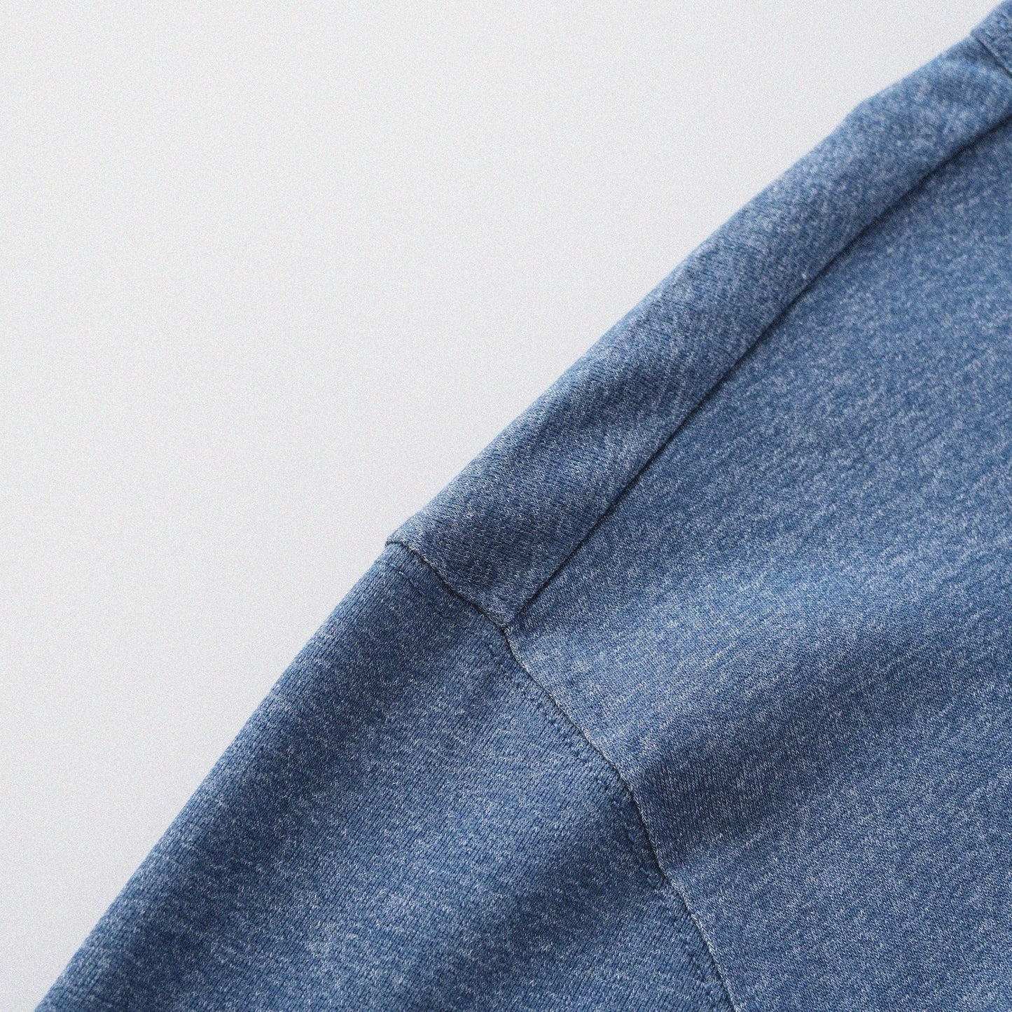 胡椒鹽冷感亨利領T-Shirt（藍色）Salt & Pepper Cooling Henley T-Shirt（Blue） - Full House Denim & Workshop