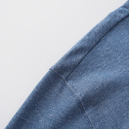 胡椒鹽冷感亨利領T-Shirt（藍色）Salt & Pepper Cooling Henley T-Shirt（Blue） - Full House Denim & Workshop