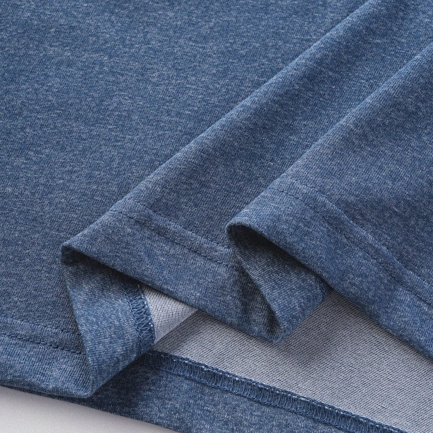 胡椒鹽冷感亨利領T-Shirt（藍色）Salt & Pepper Cooling Henley T-Shirt（Blue） - Full House Denim & Workshop
