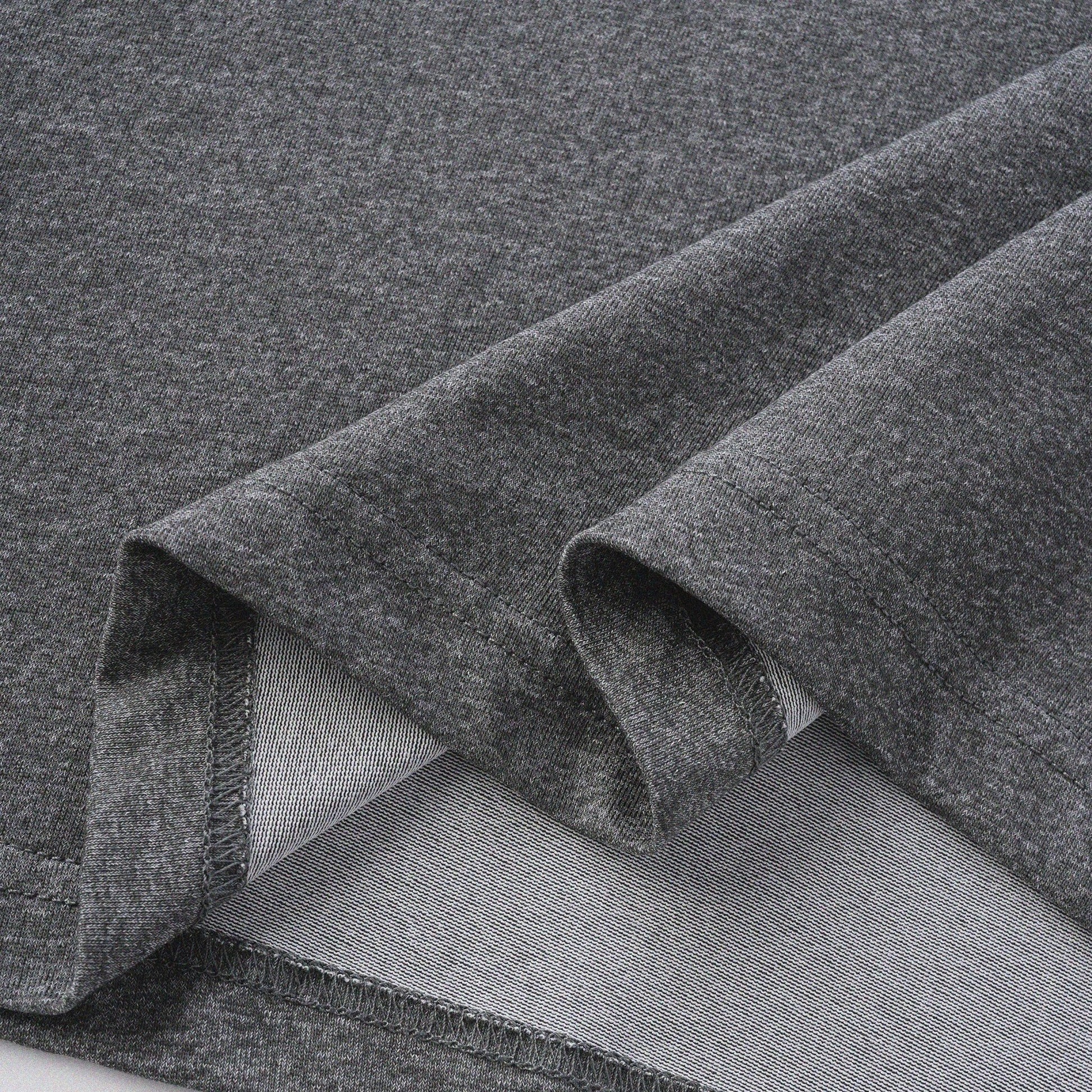 胡椒鹽冷感亨利領T-Shirt（灰色）Salt & Pepper Cooling Henley T-Shirt（Grey） - Full House Denim & Workshop