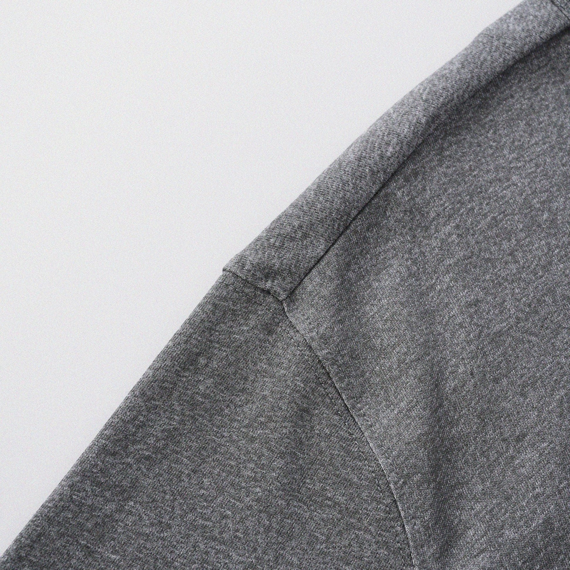 胡椒鹽冷感亨利領T-Shirt（灰色）Salt & Pepper Cooling Henley T-Shirt（Grey） - Full House Denim & Workshop