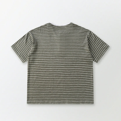 天竺棉假兩件亨利領T-Shirt（出岫色）Slub Cotton Faux Layered Henley T-Shirt（HILLSIDE GREEN） - Full House Denim & Workshop