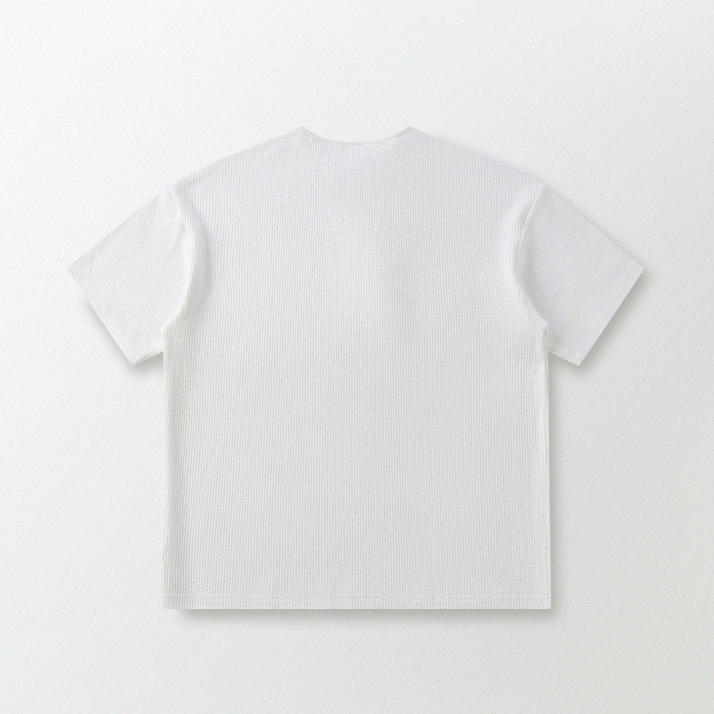 華夫格中式手工扣T-Shirt（雲峰白色）Waffle KF Button Boxy T-Shirt（White） - Full House Denim & Workshop