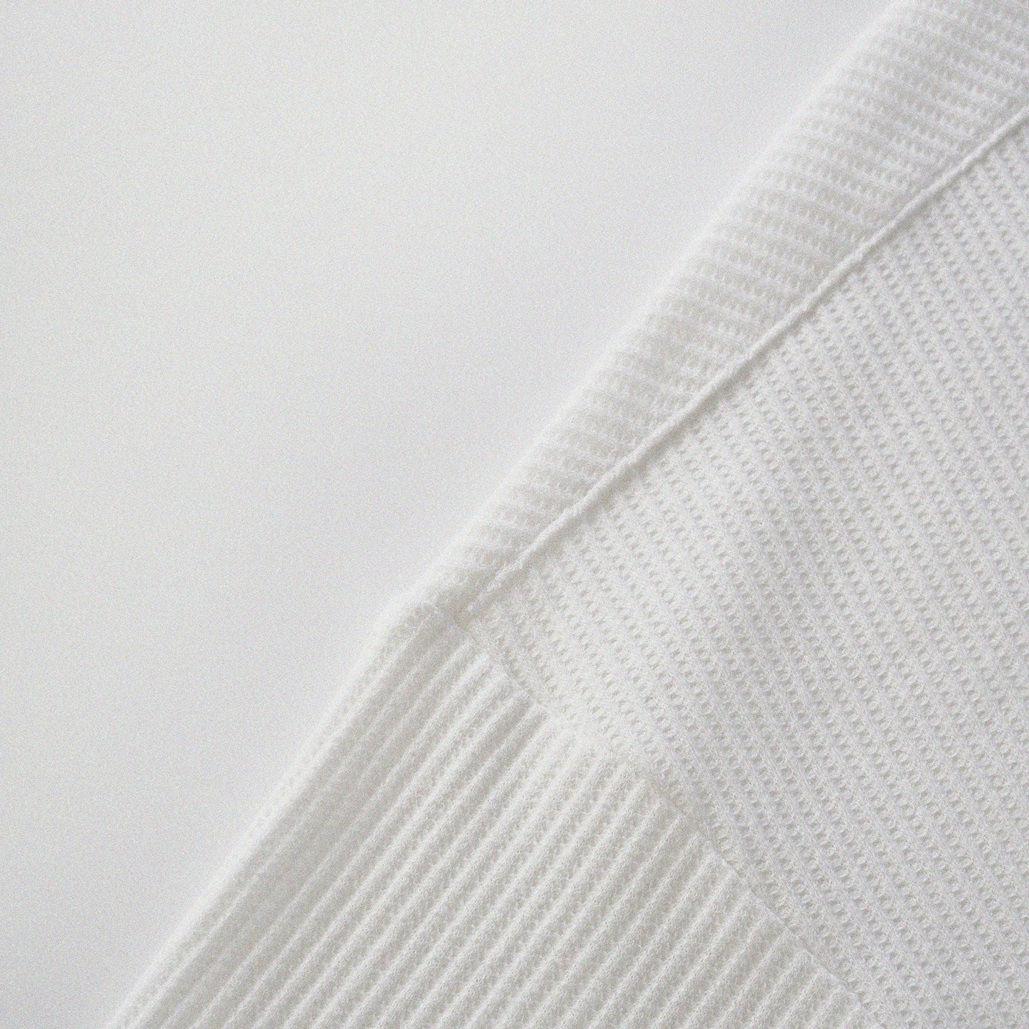 華夫格中式手工扣T-Shirt（雲峰白色）Waffle KF Button Boxy T-Shirt（White） - Full House Denim & Workshop