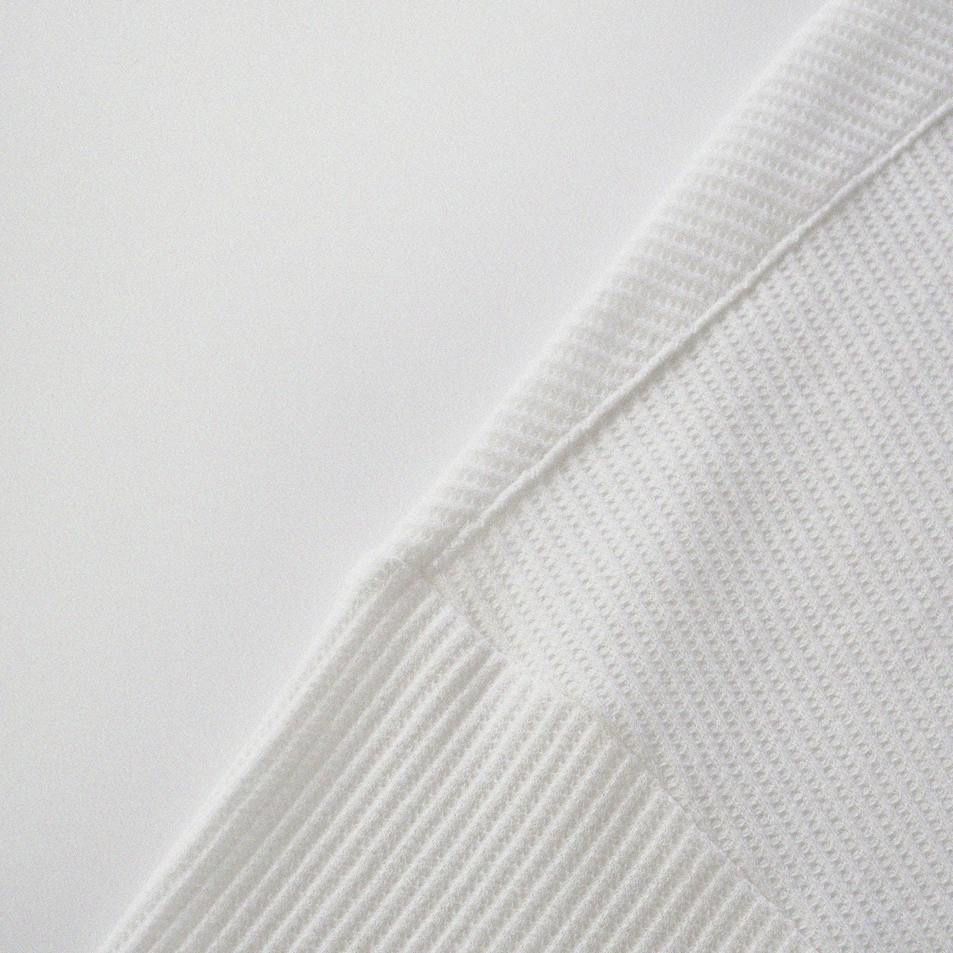 華夫格中式手工扣T-Shirt（雲峰白色）Waffle KF Button Boxy T-Shirt（White） - Full House Denim & Workshop