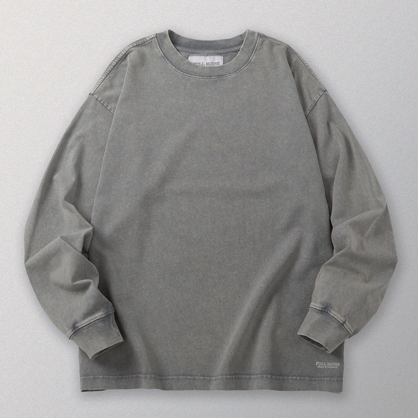 【勝つい戦馬】Ukiyo - e Horse Pattern Long Sleeves T-Shirt (Grey) - Full House Denim & Workshop