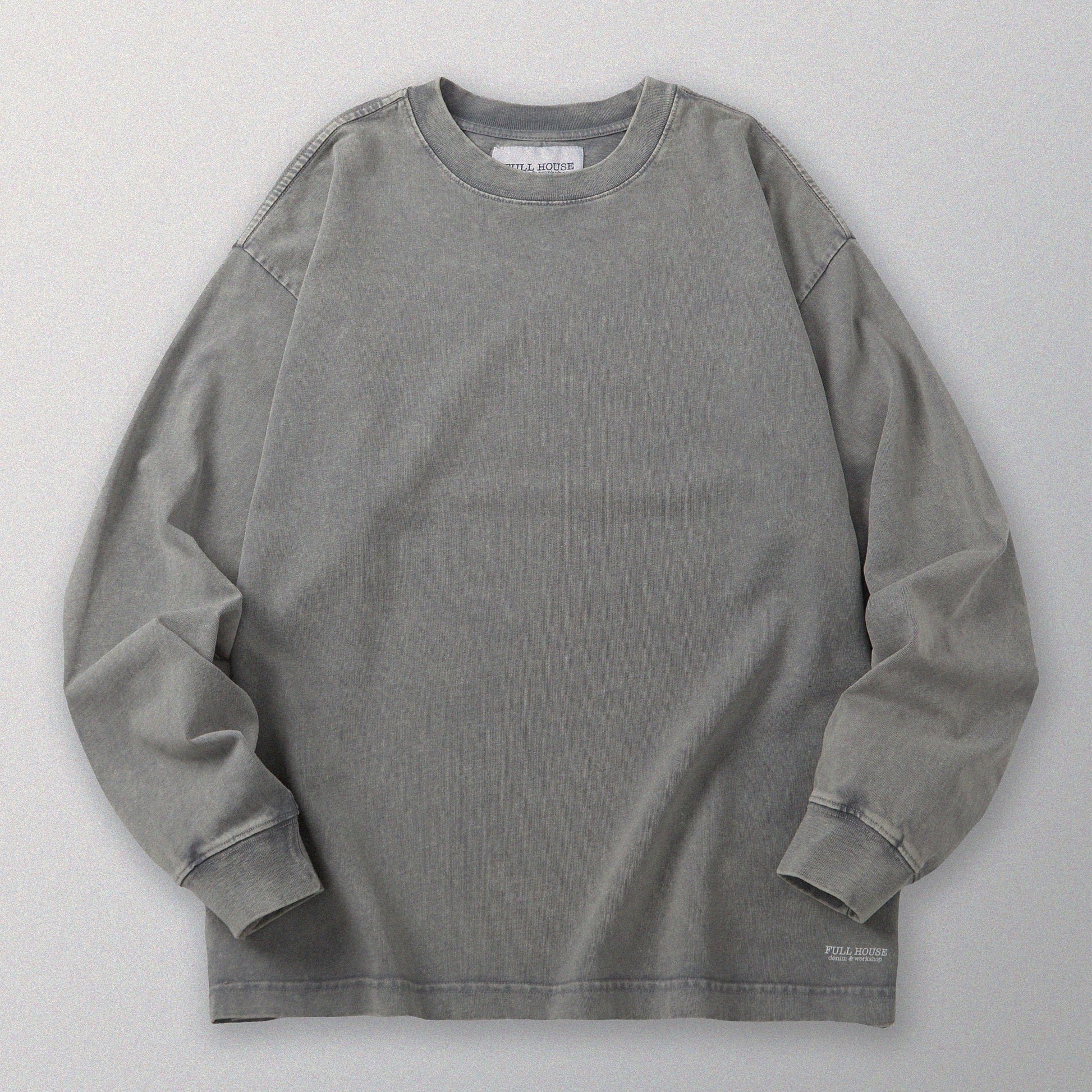 【勝つい戦馬】Ukiyo - e Horse Pattern Long Sleeves T-Shirt (Grey) - Full House Denim & Workshop