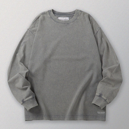 【勝つい戦馬】Ukiyo - e Horse Pattern Long Sleeves T-Shirt (Grey) - Full House Denim & Workshop