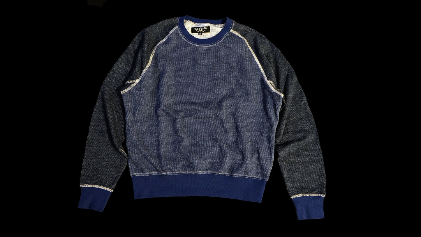 Indigo Wabash Raglan Sleeve Sweater