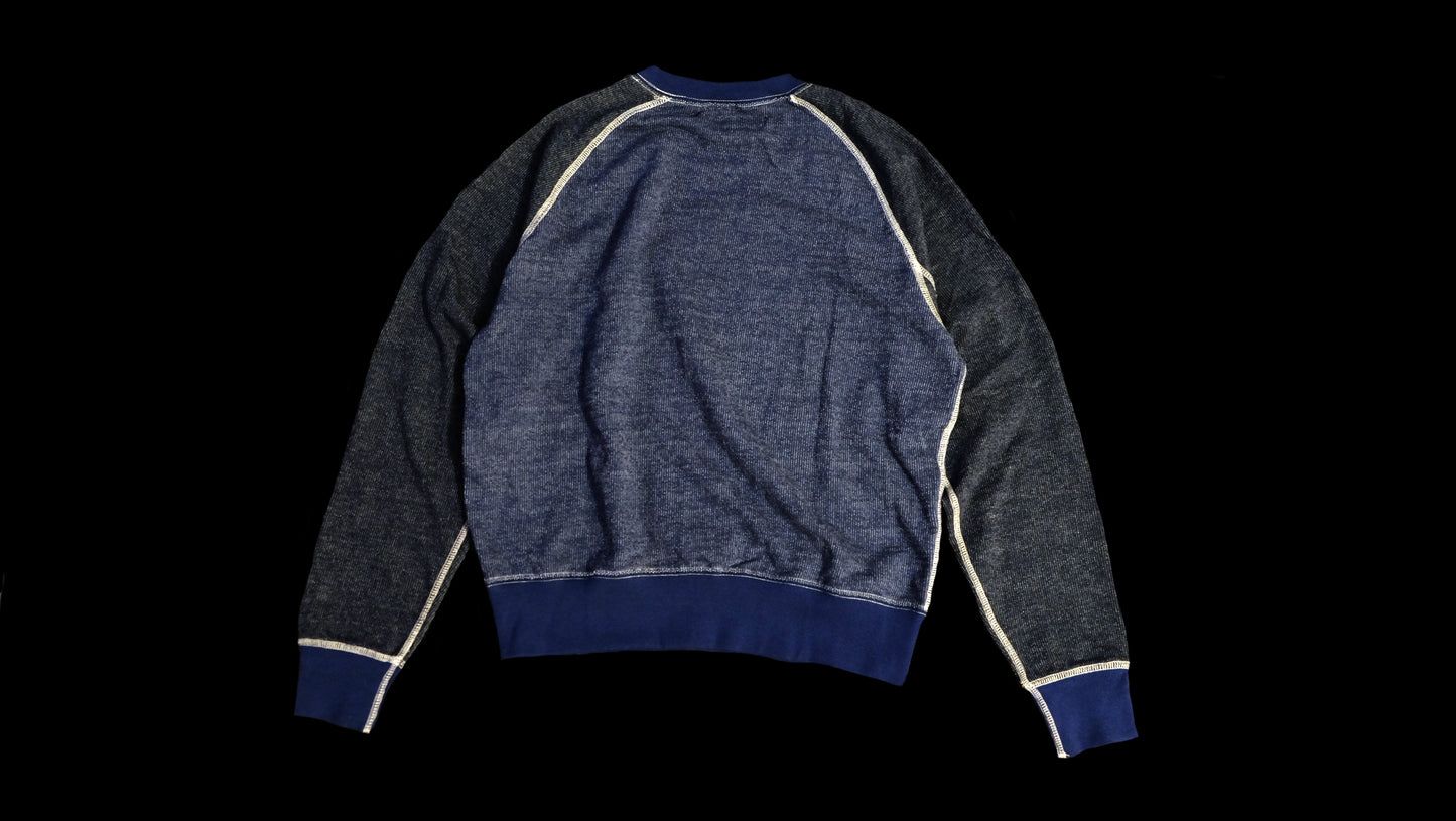 Indigo Wabash Raglan Sleeve Sweater