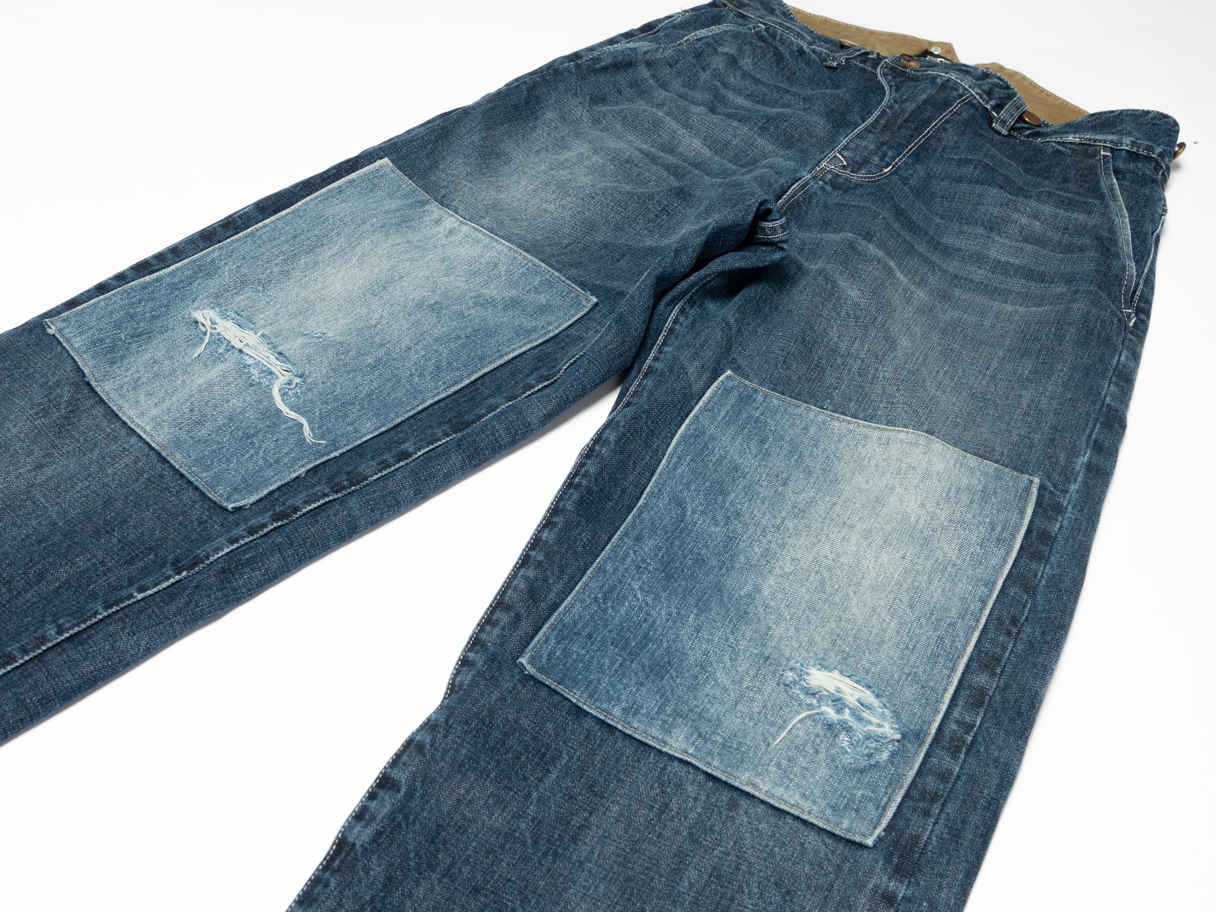 FH02 Damaged Washed Jeans Series【Type A】 – Full House Denim 