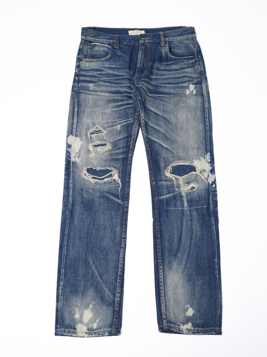 【訂製】No.1 13oz. Dirty Washed Damaged Jeans
