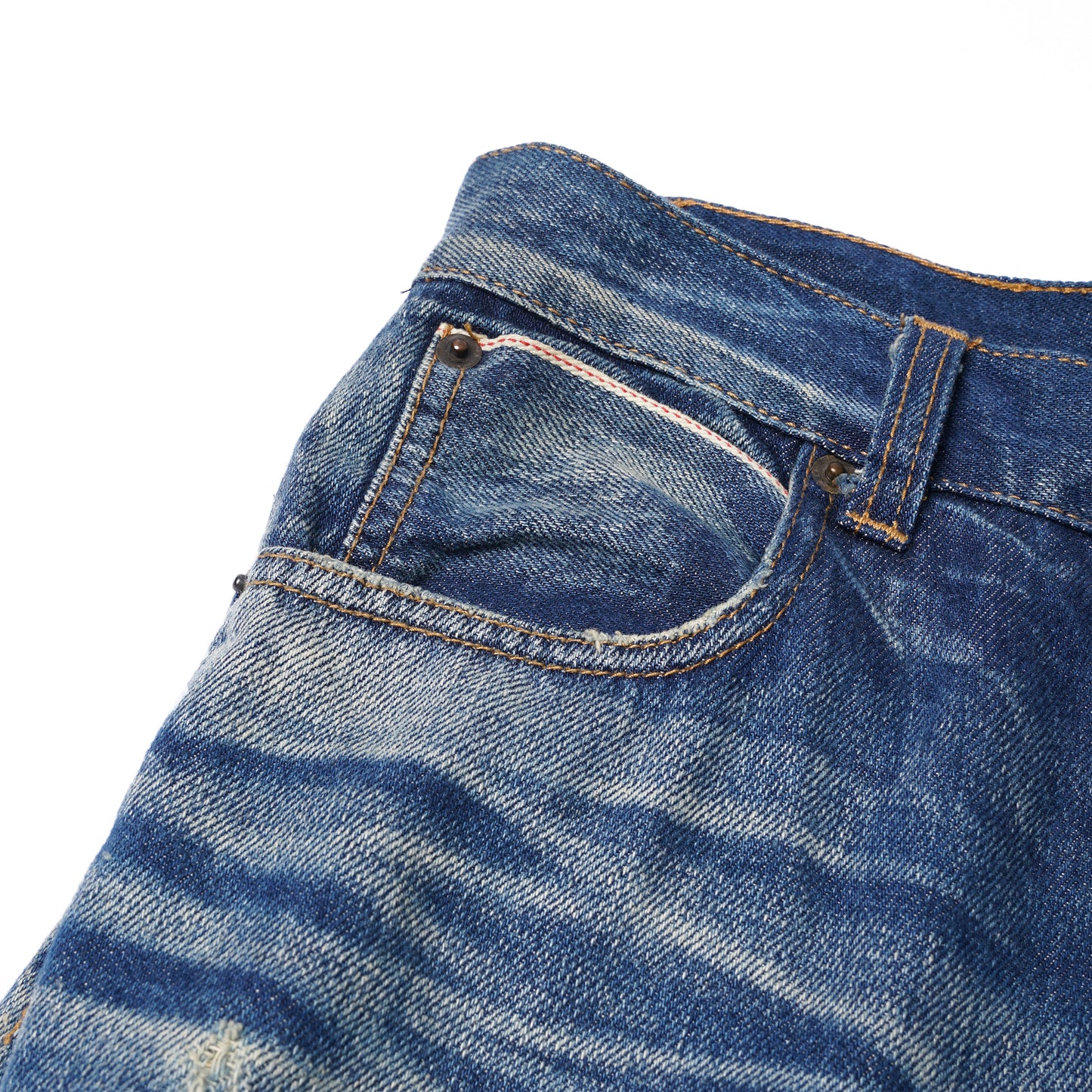 【訂製】No.1 13oz. Dirty Washed Damaged Jeans