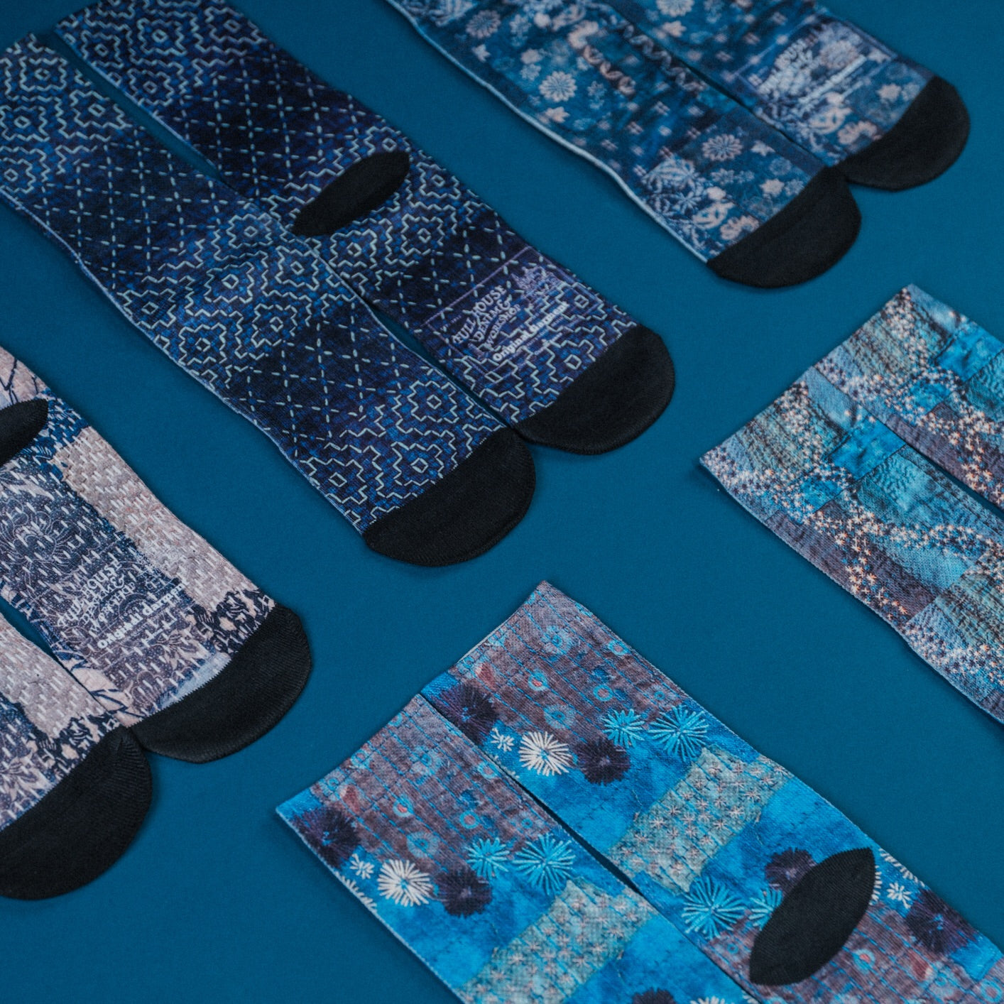 香港 Boro & Sashiko Digital Print Socks II