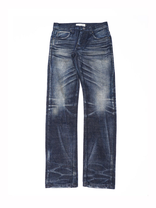 【訂製】No.4 Dark Blue Washed Slim Cut Jeans